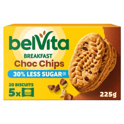 Belvita Breakfast Biscuits Chocolate Chip 5 Pack (225 g)