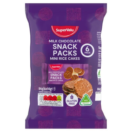 SuperValu Milk Chocolate Rice Cake Snack Packs (84 g)