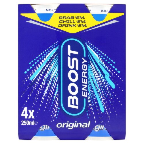 Boost Energy Can 4 Pack (250 ml)