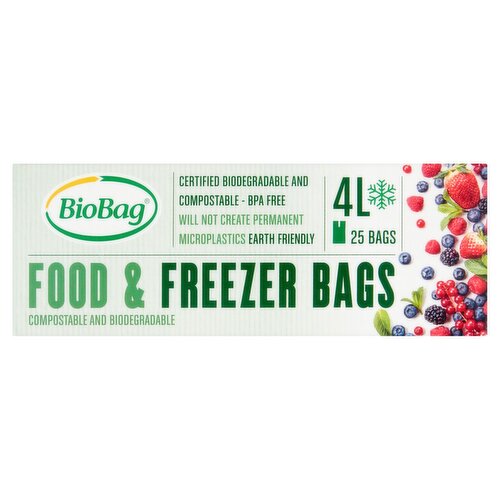 Biobag Freezer & Food Storage Bags 4 Ltr (25 Piece)