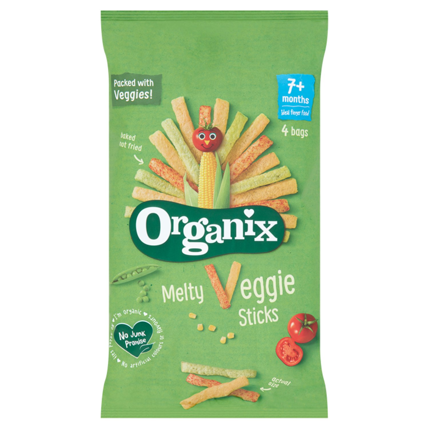 Organix Melty Veggie Sticks 4 Pack 7+ Months (60 g)