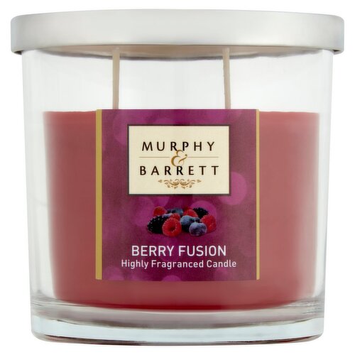 M&B 12Oz Glass Candle Berry Fusion (1 Piece)