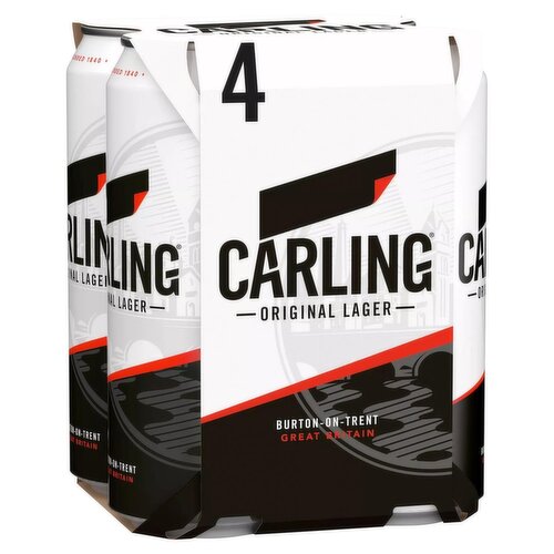 Carling Lager Can 4 Pack (500 ml)