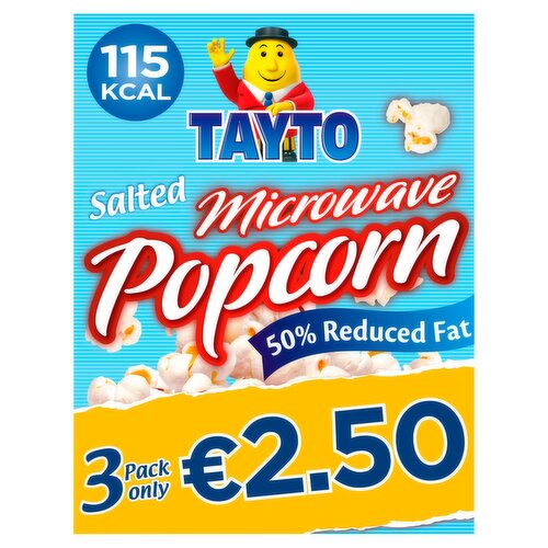 Tayto Low Fat Microwave Popcorn  3 Pack (240 g)