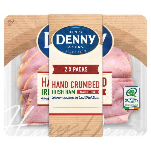 Denny Slow Cooked Wafer Thin Crumbed Irish Ham Slices 2 Pack (80 g)