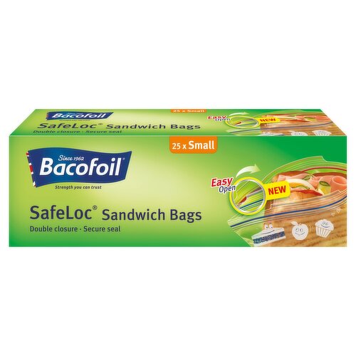 Bacofoil Safeloc Small Sandwich Bags 25 Pack (25 Piece)