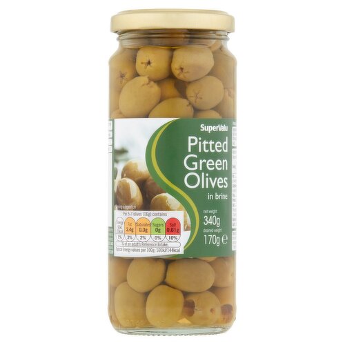 SuperValu Pitted Green Olives In Brine (340 g) Storefront EN