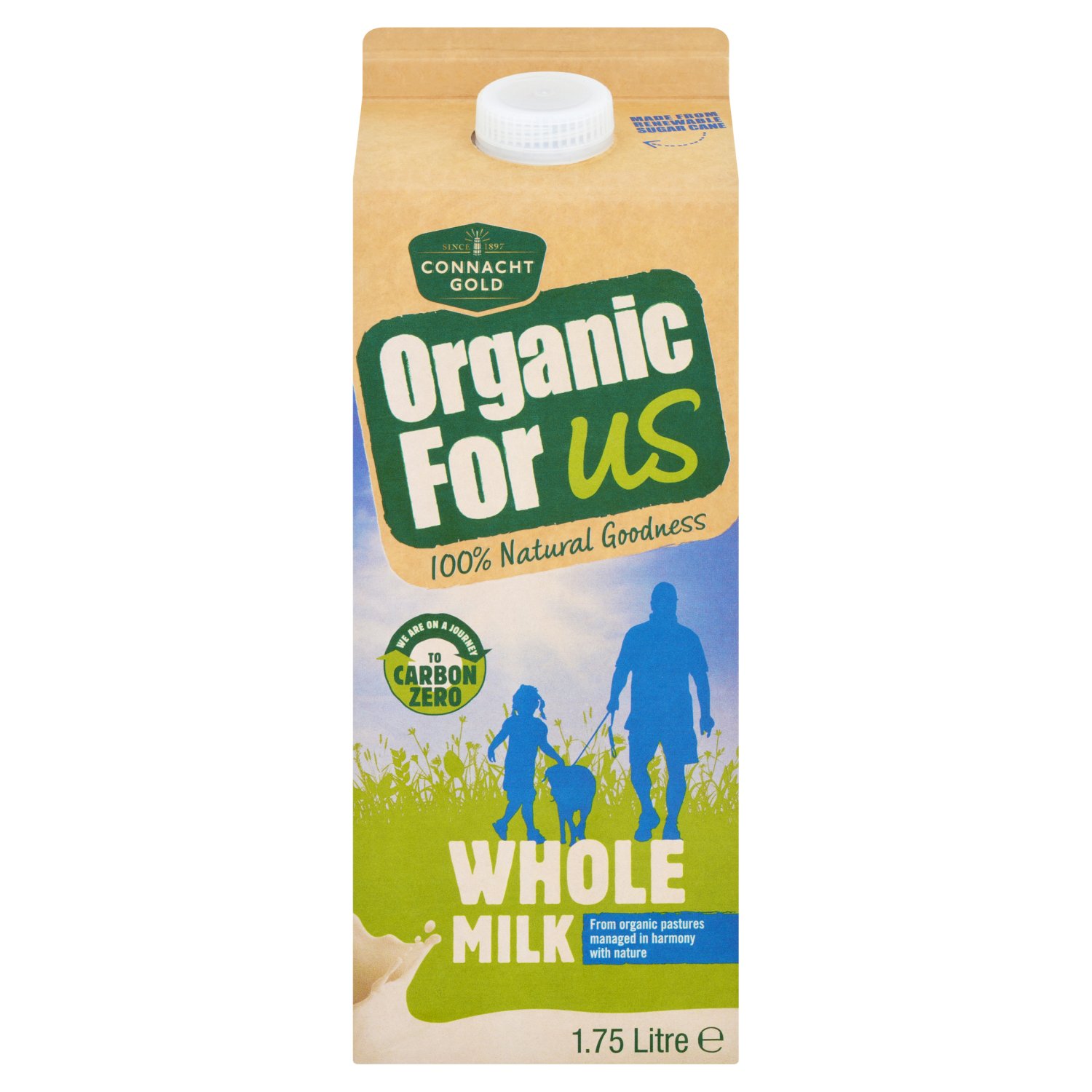 Organic For Us Whole Milk (1.75 L)