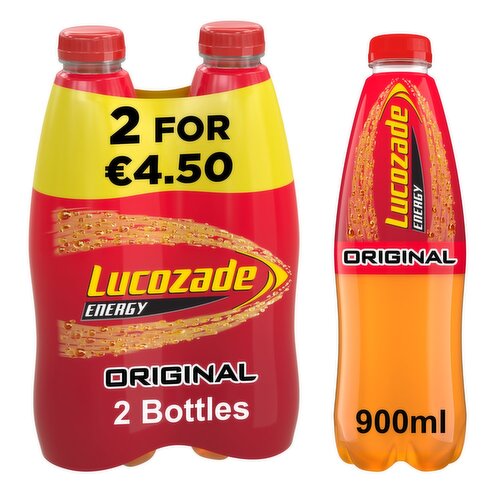 Lucozade Energy Original Bottle Twin Pack (900 ml)