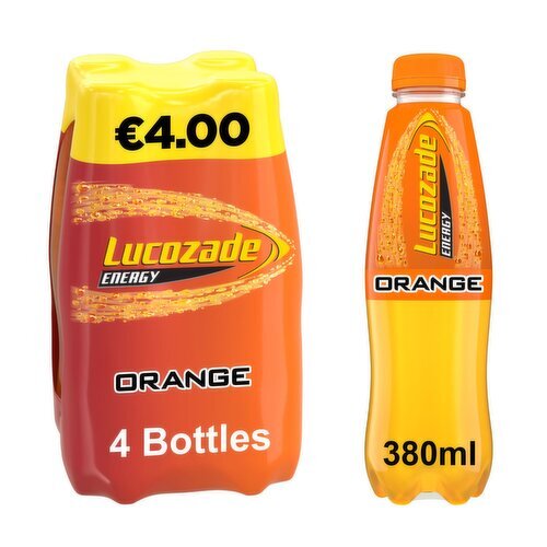 Lucozade Energy Orange Bottles 4 Pack (1.52 ml)