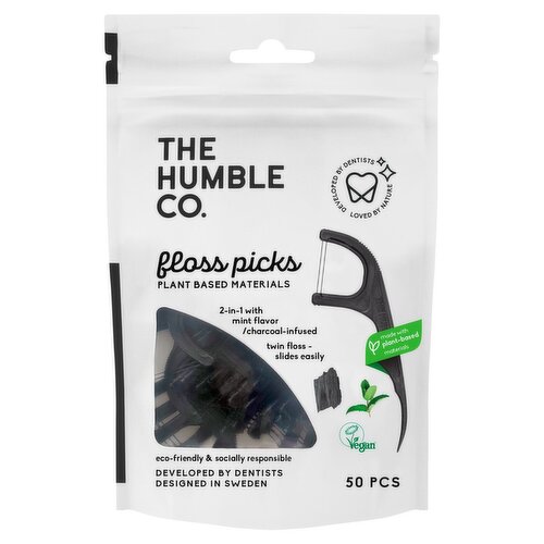 Humble Floss Picks Charcoal 50 Pack (1 Piece)