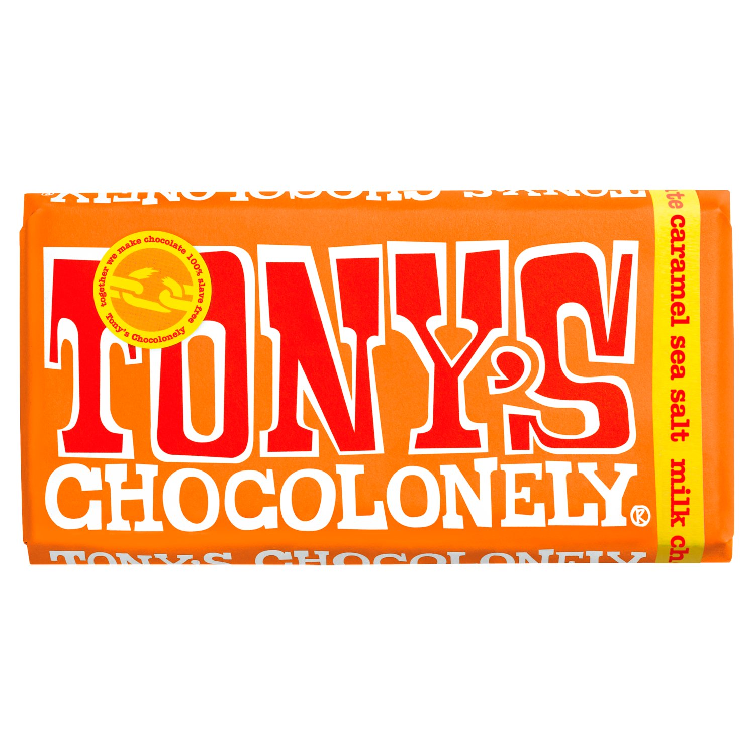 Tony's Chocolonely Milk Chocolate Caramel & Sea Salt Bar (180 g)
