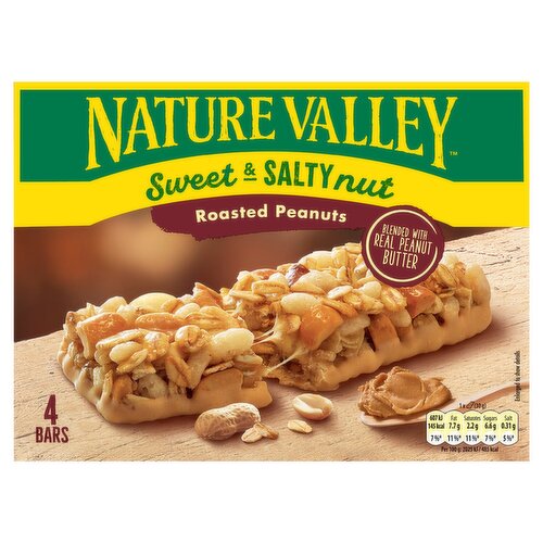 Nature Valley Sweet & Salty Nut Roasted Peanut Bars 4 Pack (120 g)