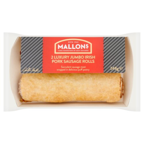 Mallons Jumbo Irish Pork Sausage Rolls 2 Pack (248 g)