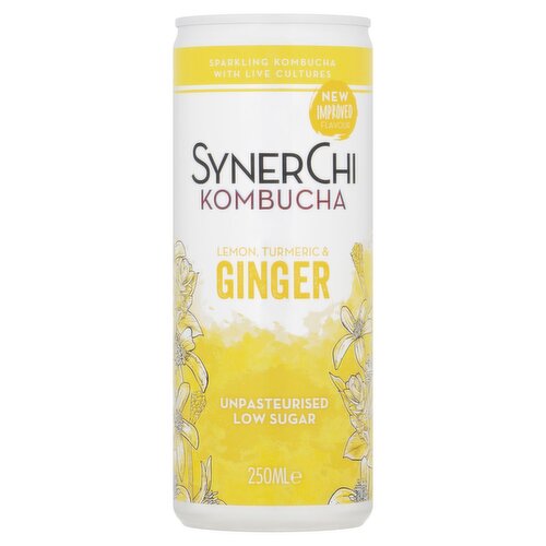 SynerChi Kombucha Ginger & Turmeric Lemonade (250 ml)