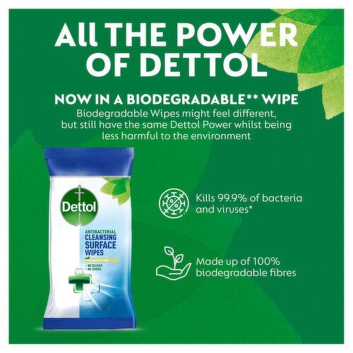 Dettol Antibacterial Multi Surface Cleaning Wipes 72s