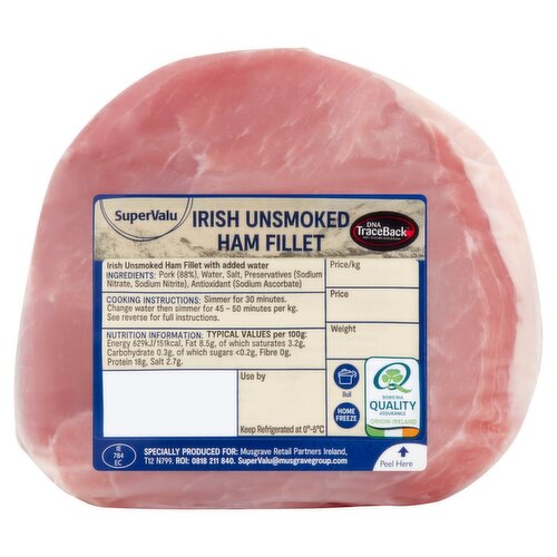 SuperValu Fresh Irish Unsmoked Ham Fillet (1.4 kg)