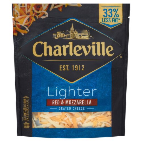 Charleville Lighter Red & White Grated Cheddar (180 g)