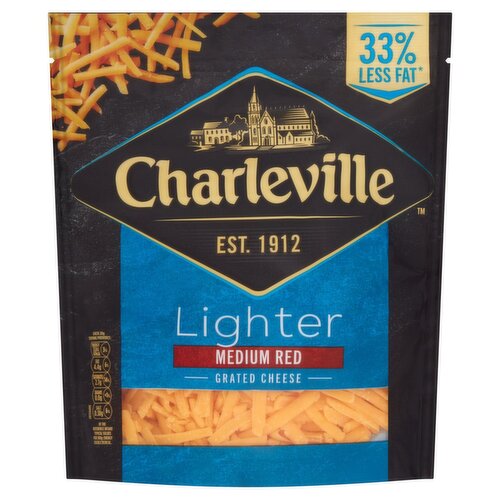 Charleville Lighter Medium Red Grated Cheddar (180 g)