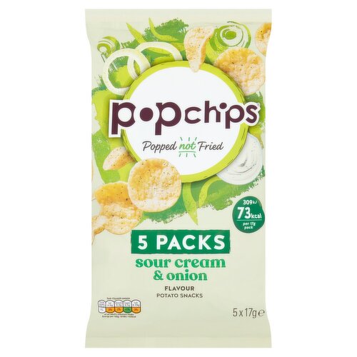 Popchips Sour Cream & Onion Crisps 5 Pack (17 g)