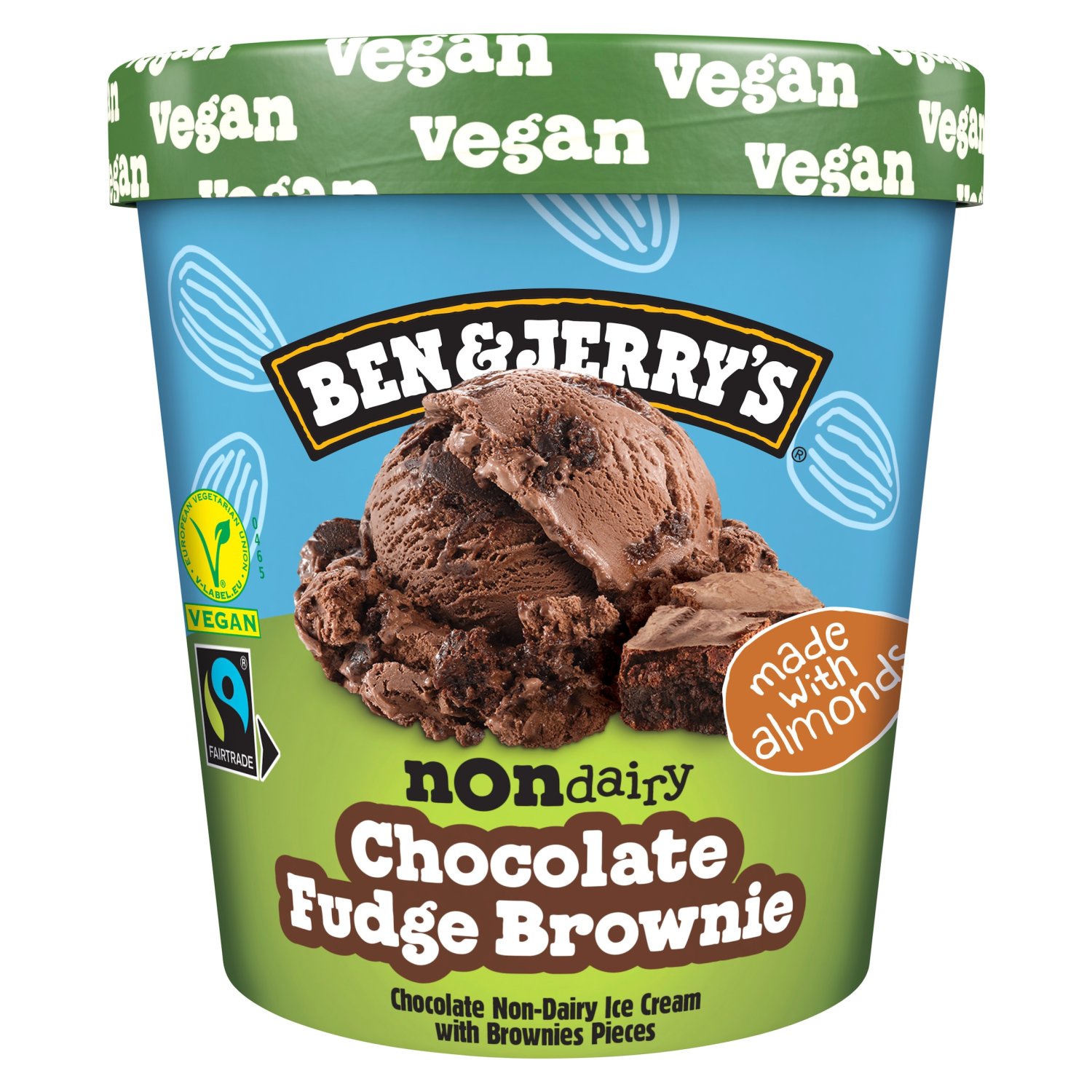 Ben and Jerrys Ice Cream Non-Dairy Chocolate Fudge Brownie (465 ml)