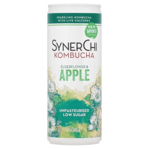 SynerChi Apple & Elderflower Presse Kombucha (250 ml)