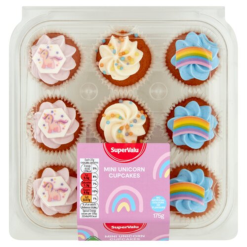 SuperValu Mini Unicorn Cupcakes 9 Pack (175 g)