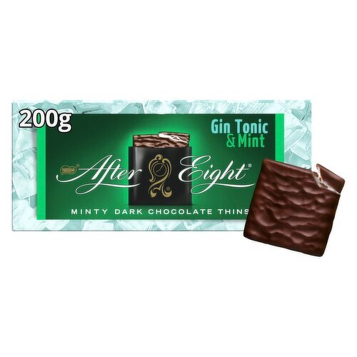 NESTLE AFTER EIGHT - MINT CHOCOLATES - 200G - NATURAL DARK CHOCOLATE  REFRESH !