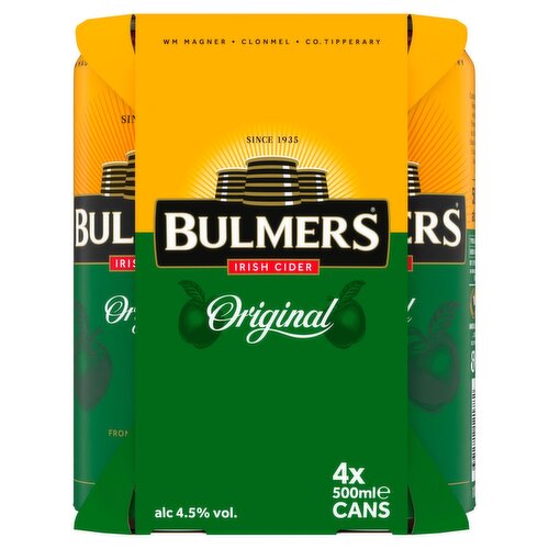 Bulmers Original Cider Can 4 Pack (500 ml)