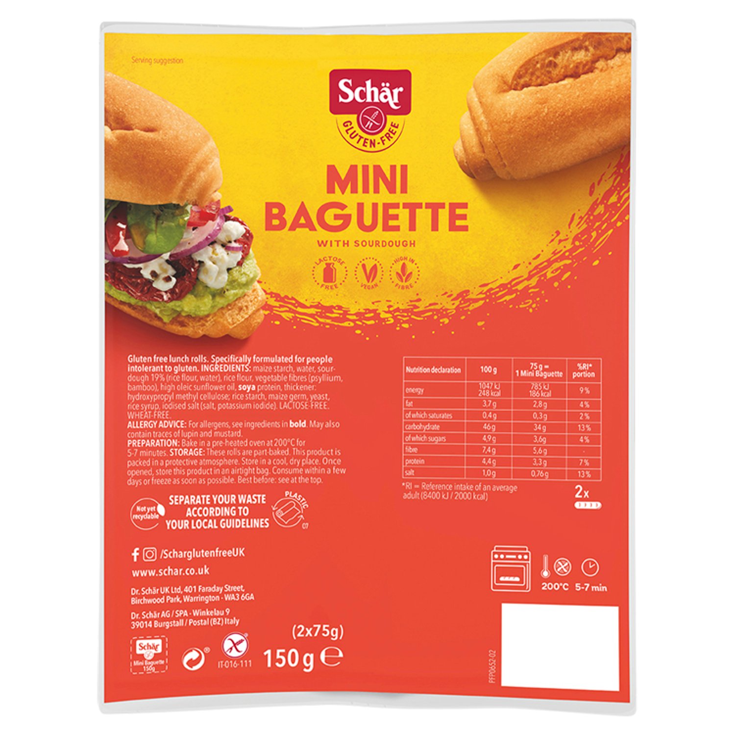 Schar Gluten Free Mini Baguettes (150 g)