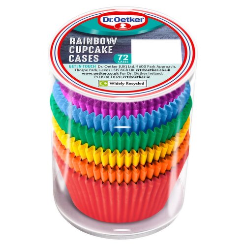 Dr. Oetker Rainbow Cupcake Cases (72 Piece)