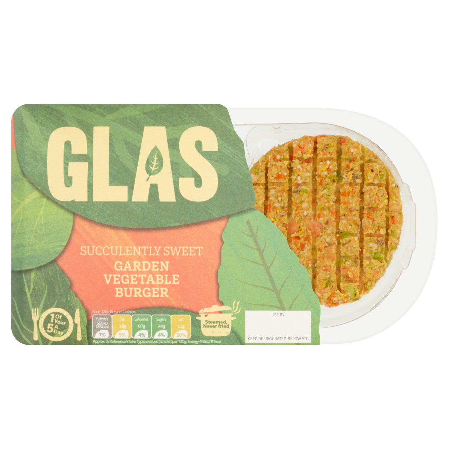 GLAS Garden Vegetable Burger 2 Pack (240 g)