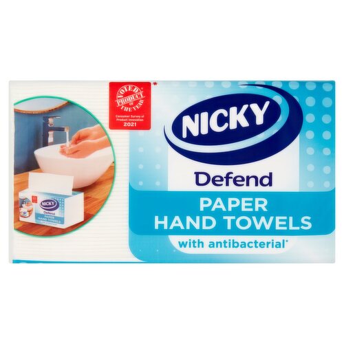 Nicky Defend Antibacterial Hand Towel Fsdu (100 Sheets)