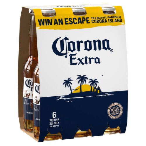 Corona Extra Lager Bottles 6 Pack (330 ml)