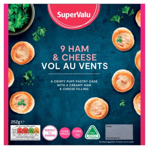 SuperValu Ham & Cheese Vols Au Vent 9 Pack (252 g)