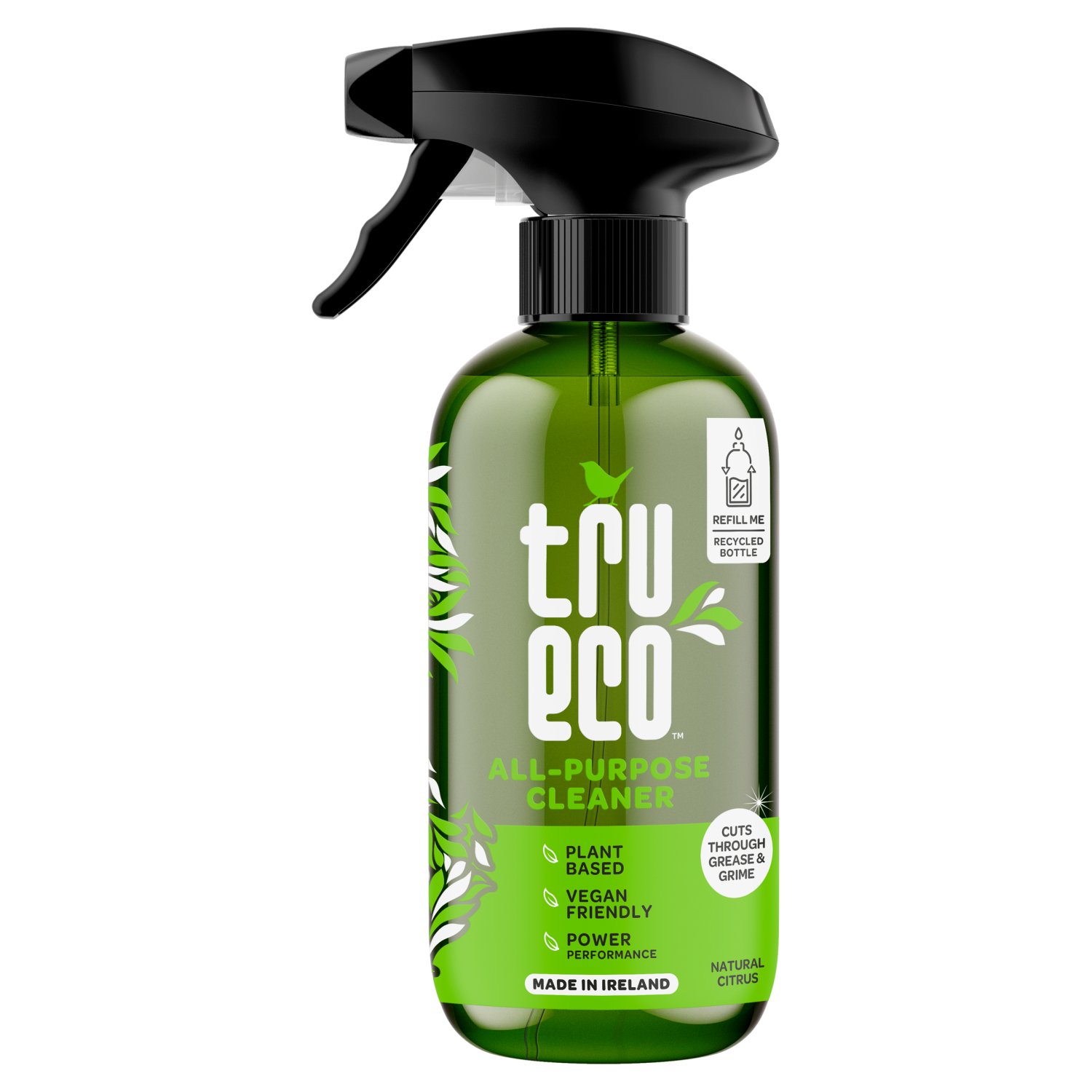 Tru Eco is a natural, biodegradable, eco-friendly all-purpose cleaner. These natural ingredients work together to provide a powerful performance that cuts through grease and grime, leaving a naturally clean surface.