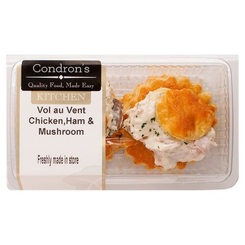 Condron's Vol au Vent Chicken Ham & Mushroom 2pk (1 Piece)