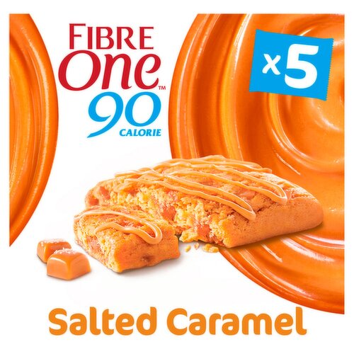 Fibre One Salted Caramel Drizzle Squares 30% Less Sugar 5 Pack (120 g)