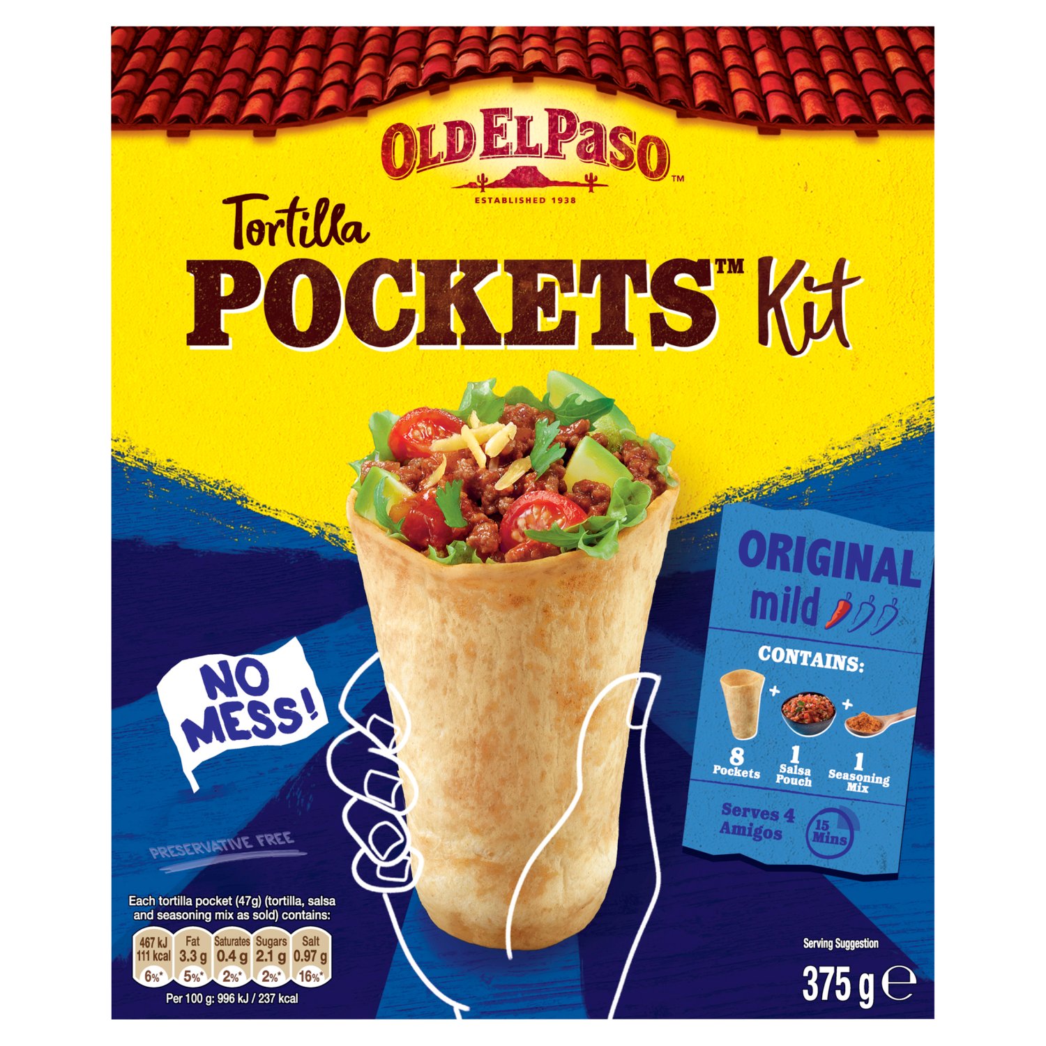 Old El Paso Tortilla Pockets Kit (375 g)