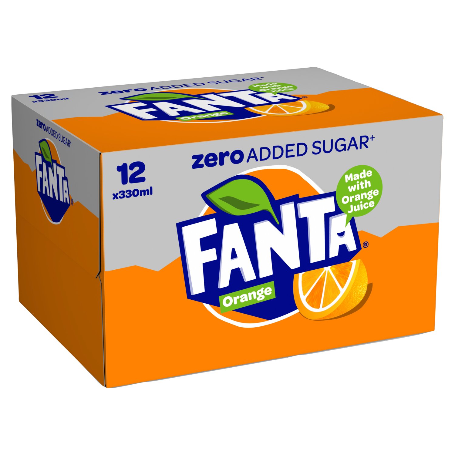 Fanta Zero Orange Cans 12 Pack (330 ml)