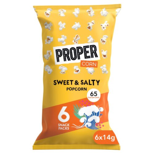 Propercorn Sweet And Salty Popcorn 6 Pack (110 g)