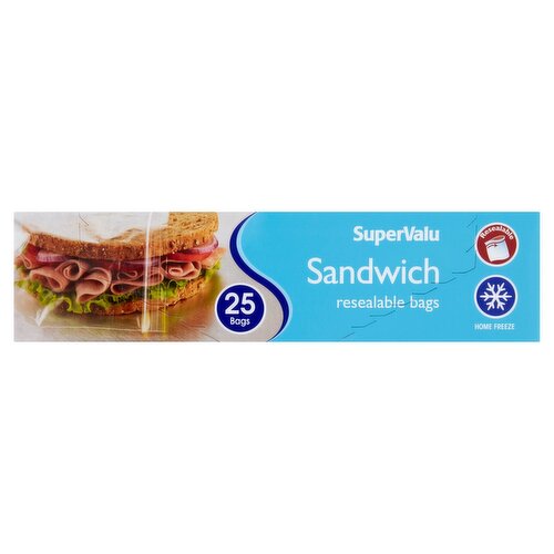 SuperValu Small Resealable Sandwich Bags (25 Piece)