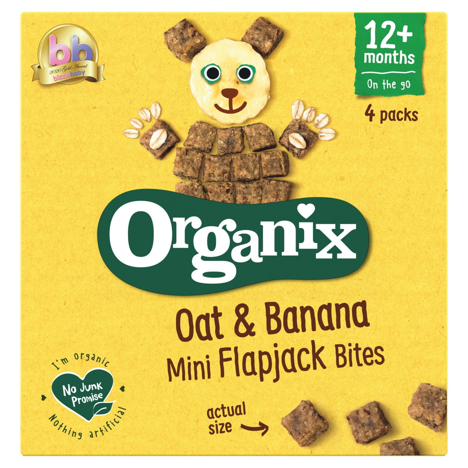 Organix Oat & Banana Mini Flapjack Bites 12+ Months (80 g)