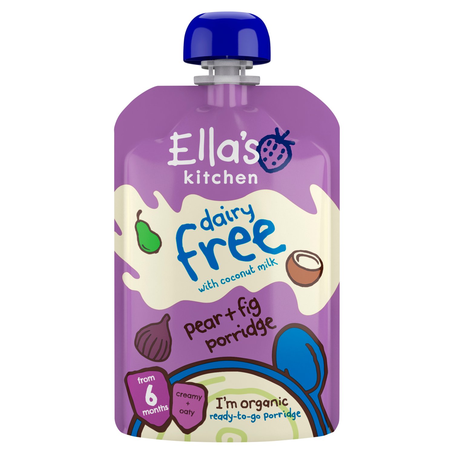Ellas Dairy Free Pears Oat Porridge (100 g)