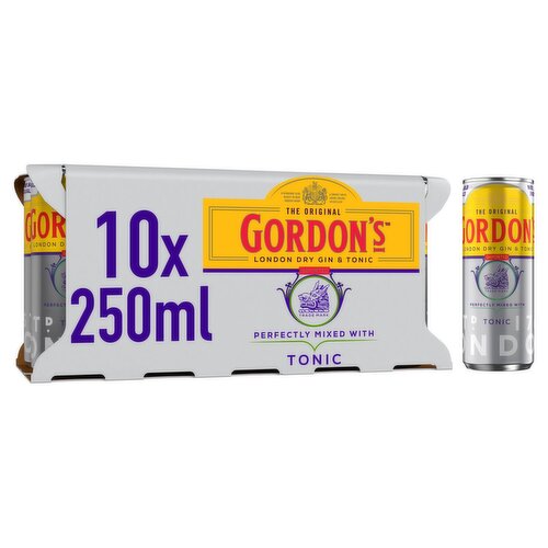 Gordon's Gin & Tonic Can 10 Pack (250 ml)