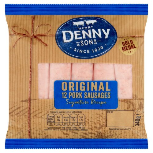 Denny 12 Pork Sausages (340 g)