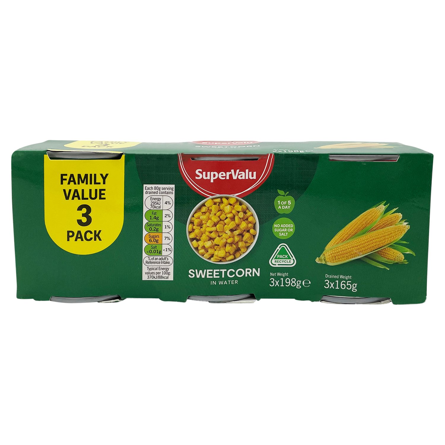 SuperValu Sweetcorn 3 Pack (198 g)