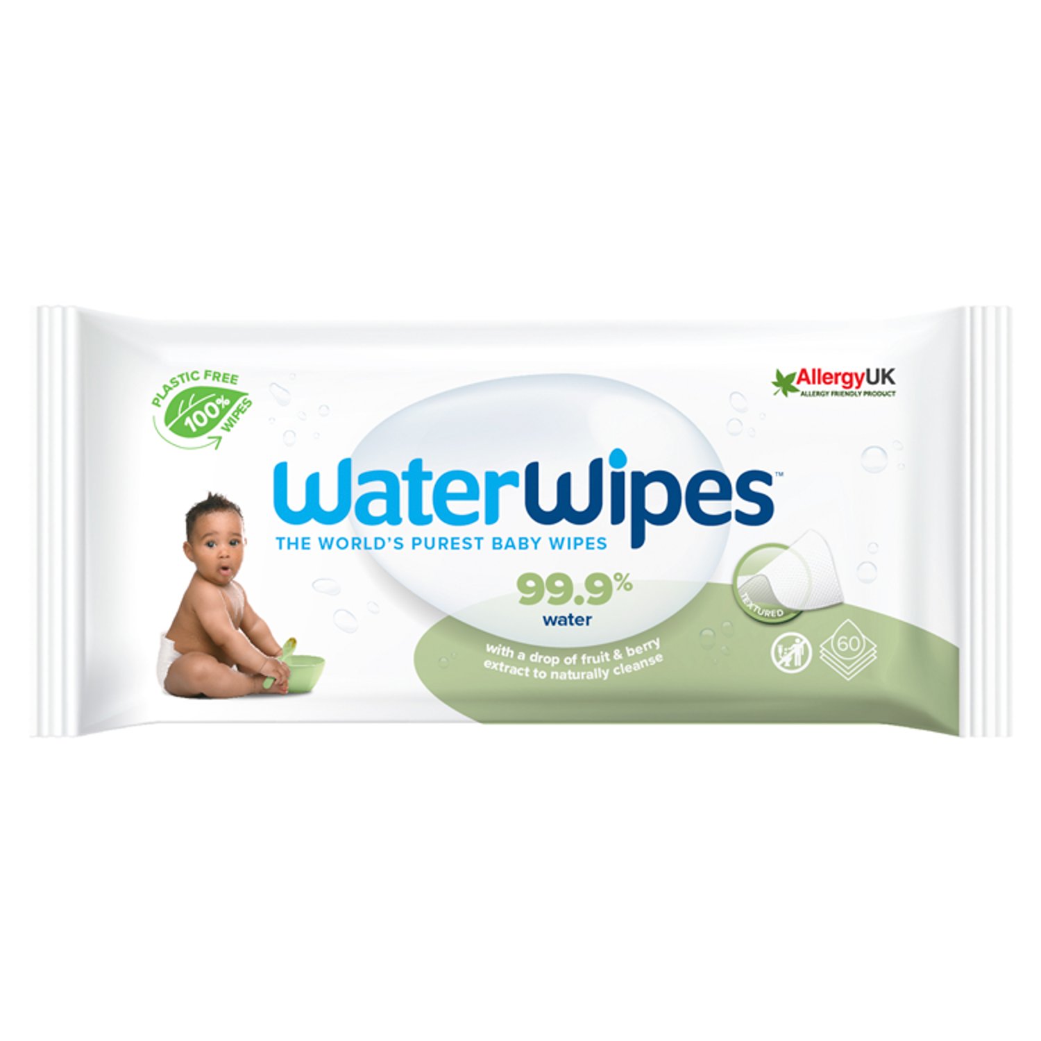 WaterWipes Biodegradable Baby Wipes For Weaning  (60 Piece)