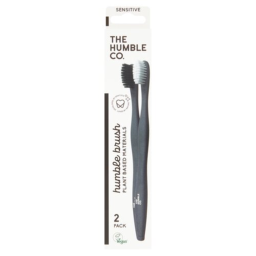 Plant Based Toothbrush Adult 2 Pack White & Black (1 Piece)