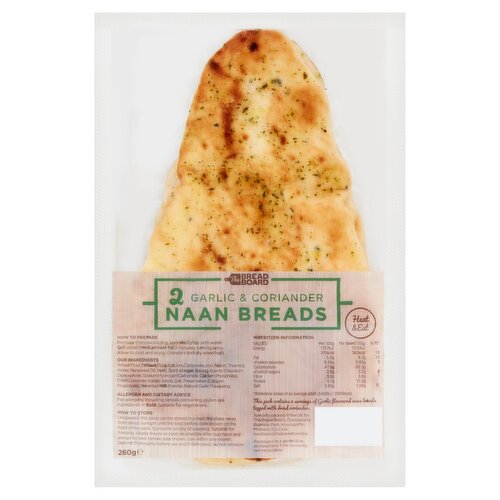 Bread Board Garlic & Coriander Naan (260 g)